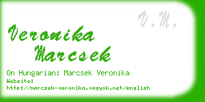 veronika marcsek business card